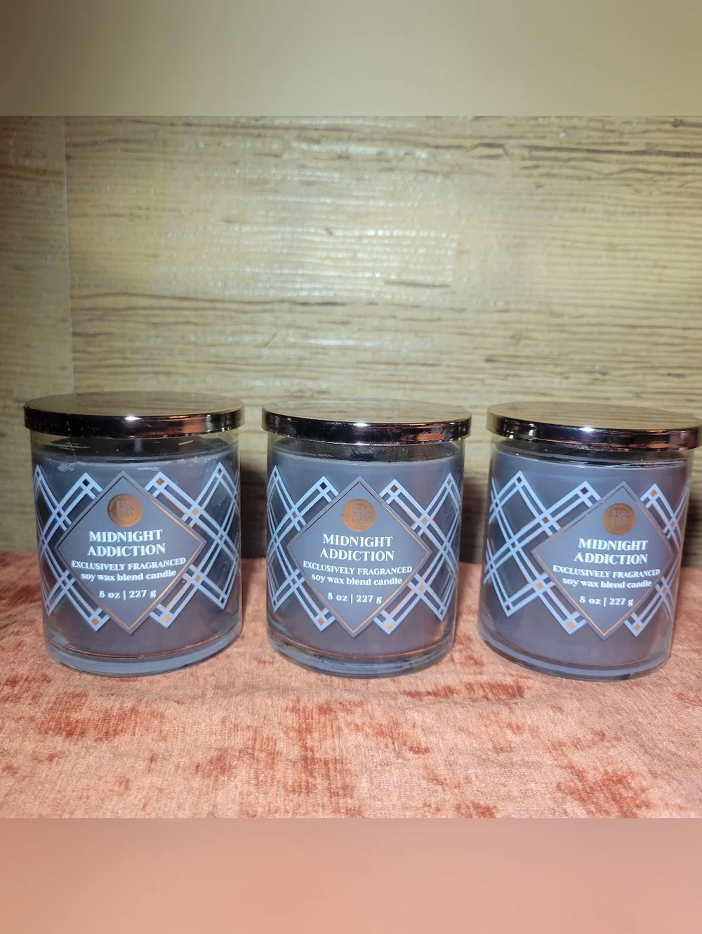 Midnight Addiction Candle Bundle Of 3 Bath & Body Works Single Wick Candles - Picture 1 of 6